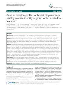Gene expression profiles of breast biopsies from features