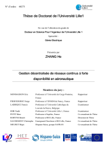 Gestion décentralisée de réseaux continus à forte disponibilité en aéronautique