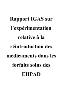 Rapport IGAS sur l'expérimentation relative à la réintroduction des