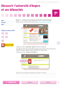 T Découvrir l’université d’Angers et ses débouchés séquence pédagogique