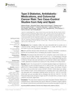 Type 2 Diabetes, antidiabetic Medications, and colorectal cancer risk: Two case–control