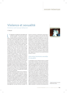 L’ Violence et sexualité DOSSIER THÉMATIQUE Violence and sexual behavior