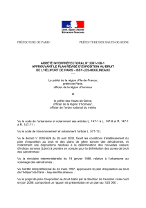 PRÉFECTURE DE PARIS PRÉFECTURE DES HAUTS-DE-SEINE  ARRÊTÉ INTERPRÉFECTORAL N° 2007-108-1