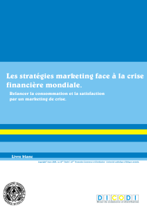 Les stratégies marketing face à la crise financière mondiale.