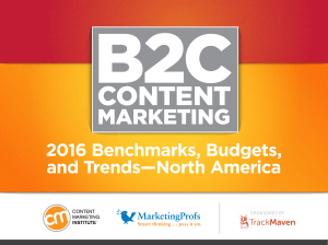 2016 Benchmarks, Budgets, and Trends—North America SPONSORED BY