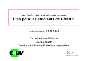 Plan pour les étudiants de BMed 2 Information du 25.09.2015 Catherine Lazor-Blanchet