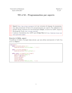 TD n°10 - Programmation par aspects .