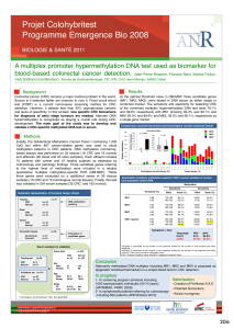 Projet Colohybritest Programme Emergence Bio 2008
