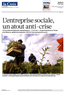 L'entreprise sociale, un atout anti-crise