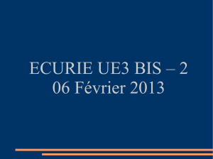 ECURIE UE3 BIS – 2 06 Février 2013