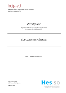 PHYSIQUE 2 ÉLECTROMAGNÉTISME Prof.  André Perrenoud