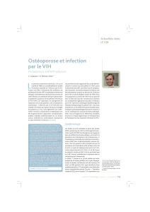 L Ostéoporose et infection par le VIH Actualités dans