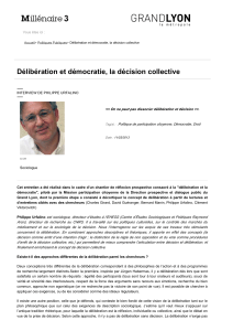 Délibération et démocratie, la décision collective