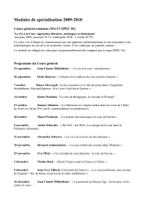 Modules de spécialisation 2009-2010 Cours général commun (MA/27.SPEC 01)