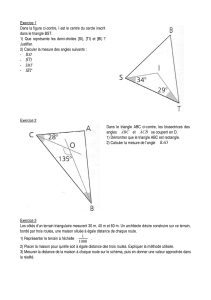 Exercice 1 Dans la figure ci­contre, I est le centre du cercle inscrit dans le triangle BST. 1) Que représente les demi­droites [SI), [TI) et [BI) ?