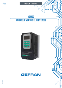 VDI100 VARIATEUR VECTORIEL UNIVERSEL FRA MOTION CONTROL