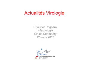 Actualités Virologie Dr olivier Rogeaux Infectiologie CH de Chambéry
