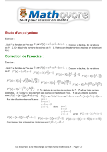 exercices etude d un polynome maths terminale 1167