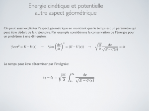 Le cas o`u l’´energie totale E est E