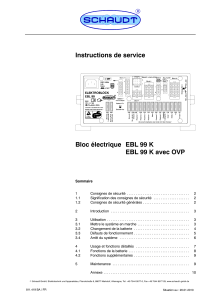 Instructions de service Bloc électrique EBL 99 K