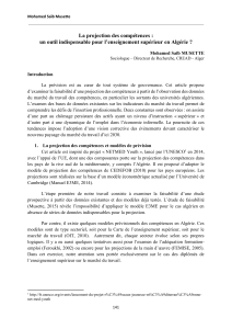 La projection des compétences :