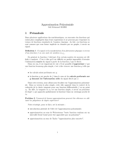 approximation polynomiale
