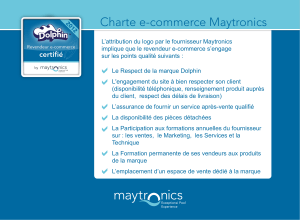 Charte e-commerce Maytronics certifié