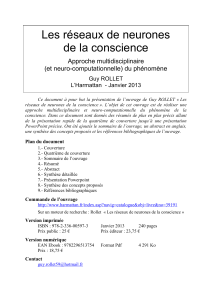 Les réseaux de neurones de la conscience Approche multidisciplinaire (et neuro-computationnelle) du phénomène