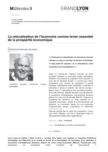La relocalisation de l’économie comme levier essentiel de la prospérité économique