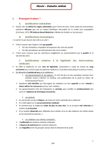 I. Pourquoi évaluer ? Staccini - Evaluation médicale A.