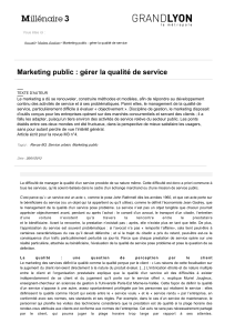 Marketing public : gérer la qualité de service