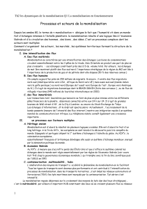 Processus et acteurs de la mondialisation