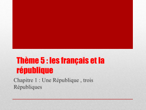 Thème 5 : les français et la république