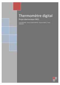 Thermomètre digital  Projet électronique ING1