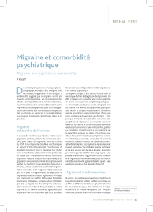 D Migraine et comorbidité psychiatrique MISE AU POINT
