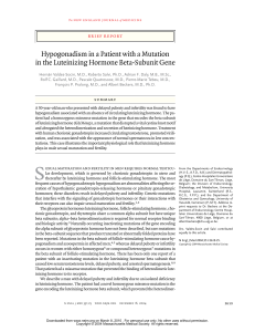 Hypogonadism in a Patient with a Mutation