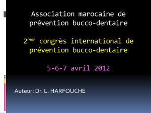 Association marocaine de prévention bucco-dentaire 2 congrès international de