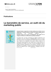 Le baromètre de service, un outil clé du marketing public Publications