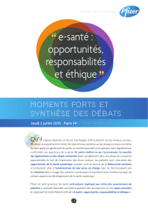 “ e-santé : opportunités, responsabilités