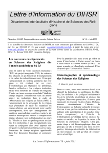 Lettre d'information du DIHSR gions