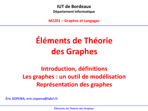 Éléments de Théorie des Graphes  Introduction, définitions