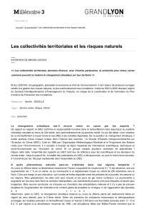 Les collectivités territoriales et les risques naturels