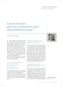 L Cancer du sein : peut-on conserver le sein