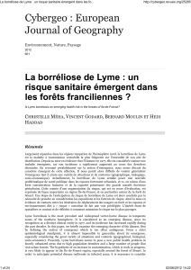 La borreliose de Lyme_un risque sanitaire emergent dans les forets franciliennes_senart_montgeron_evry_brunoy_draveil_vigneux_soisy_yerres.pdf