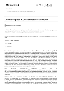 La mise en place du plan climat au Grand Lyon