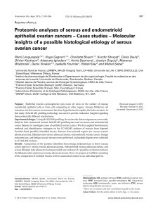 Proteomic analyses of serous and endometrioid
