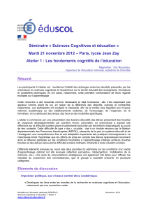 Atelier 1 - Sciences cognitives et éducation 2012 (PDF-85.19 Ko-Nouvelle fenêtre)