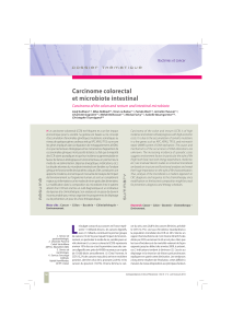 Carcinome colorectal et microbiote intestinal Bactéries et cancer