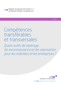 Télécharger Compétences transférables et transversales - Quels outils de repérage, de reconnaissance et de valorisation pour les individus et les entreprises ? au format PDF, poids 1.86 Mo