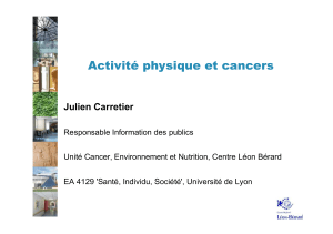 Activité physique et cancers Julien Carretier